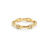 ADRA sculpted bamboo ring with crystal accents by ÍNDIGO