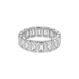 REINA alternating square stone band ring by ÍNDIGO