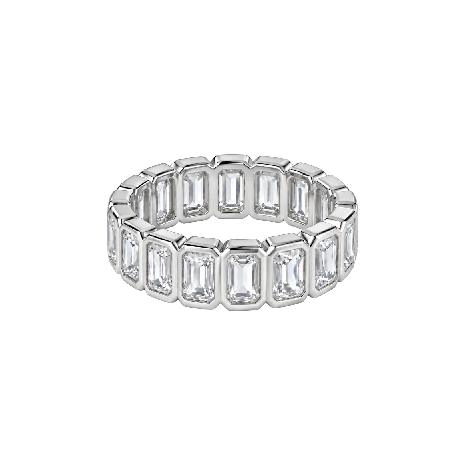 REINA alternating square stone band ring by ÍNDIGO