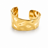 assymetrical textured cuff bangle bracelet 