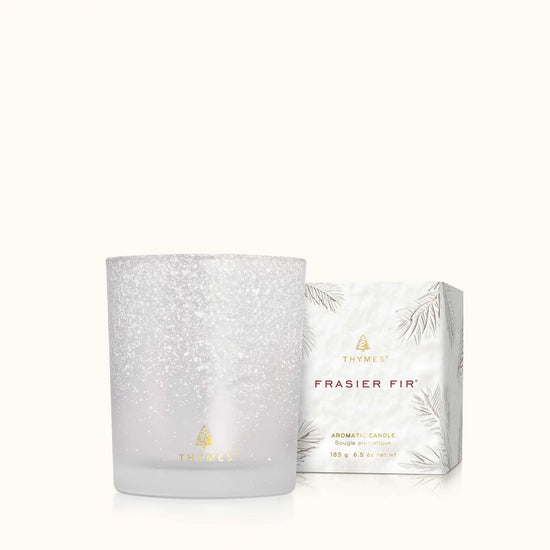 FLOCKED 6.5 OZ POURED CANDLE FRASIER FIR