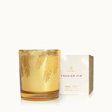 GILDED GOLD POURED CANDLE FRASIER FIR 6.5 OZ