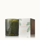 GREEN GLASS CANDLE FRASIER FIR