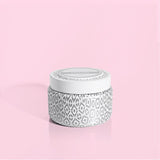 VOLCANO WHITE SIGNATURE PRINTED TRAVEL TIN CANDLE